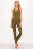 Ribbed Seamless Tank Top and Leggings Lounge Set